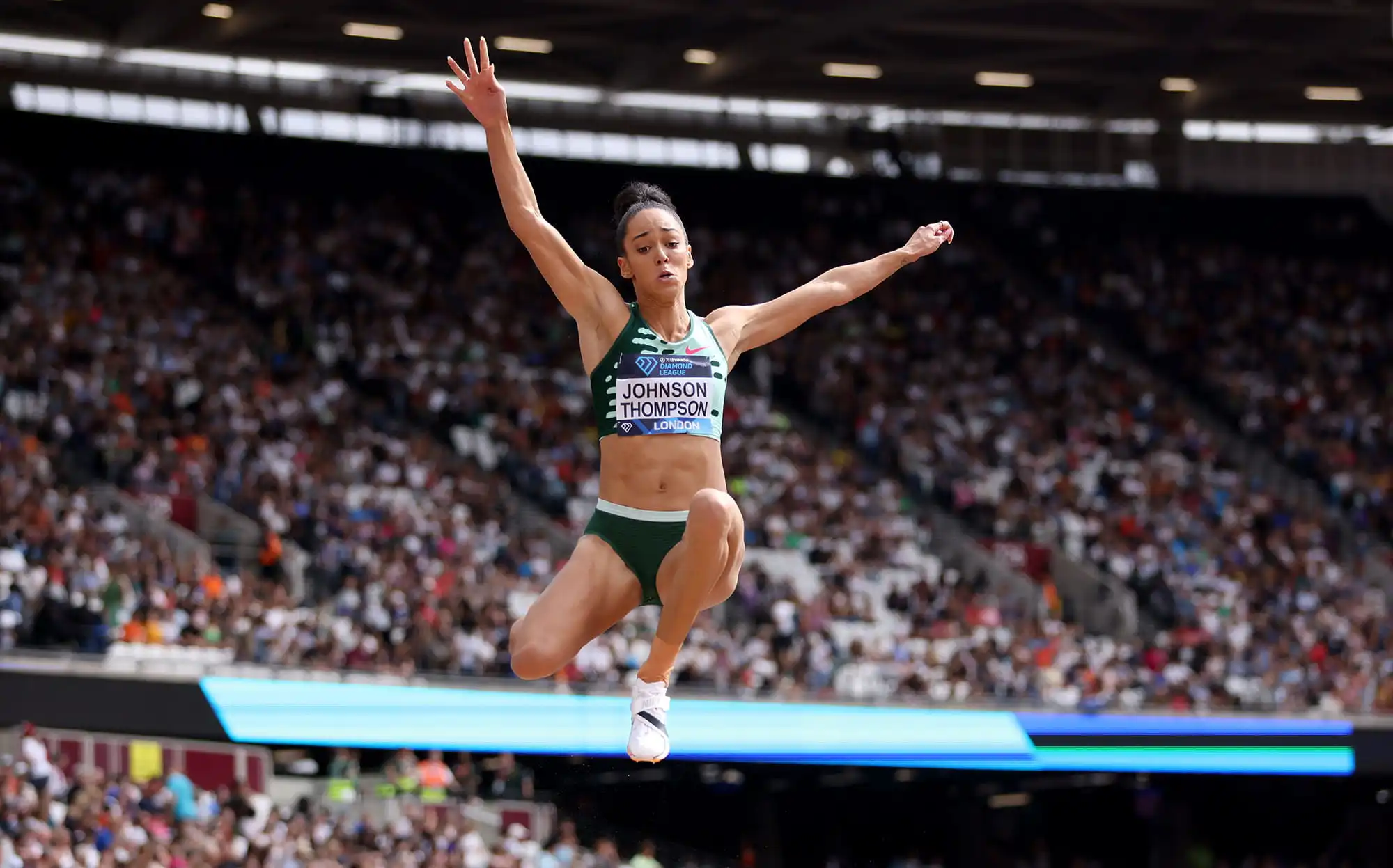 Athletes competing at the London Athletics Meet